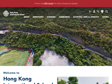 Website Screenshot of Hong Kong International School