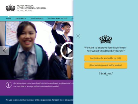 Website Screenshot of Nord Anglia International School Hong Kong