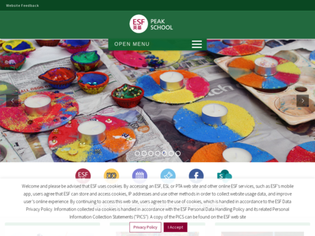 Website Screenshot of Peak School