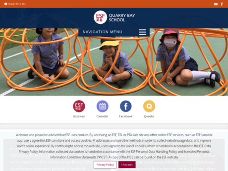 Website Screenshot of Quarry Bay School