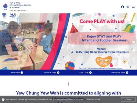 Website Screenshot of Yew Chung International School