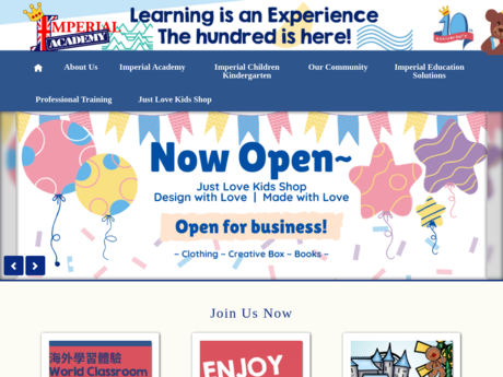Website Screenshot of Imperial Children Kindergarten