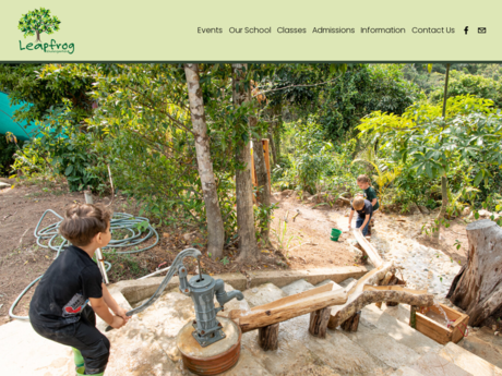 Website Screenshot of Leapfrog Kindergarten