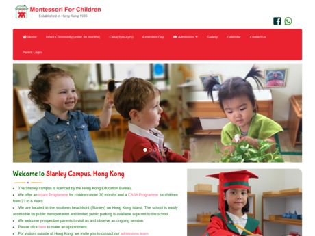 Website Screenshot of Montessori For Children (Nursery)