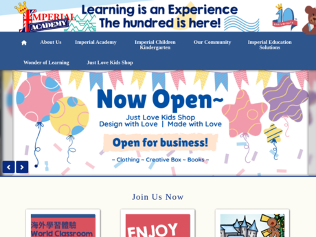 Website Screenshot of Imperial Children Kindergarten