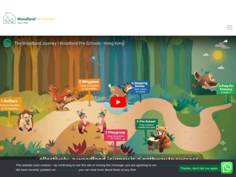 Website Screenshot of The Woodland Montessori Pre-School (Caine Road)