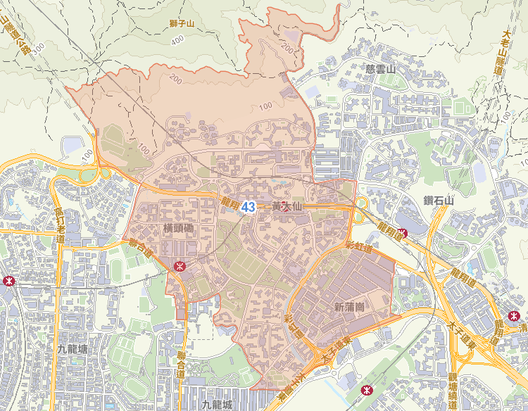 小學 43 校網覆蓋地圖