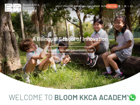 Website Screenshot of Bloom KKCA Academy