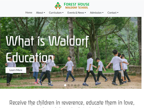 Website Screenshot of Forest House Waldorf School