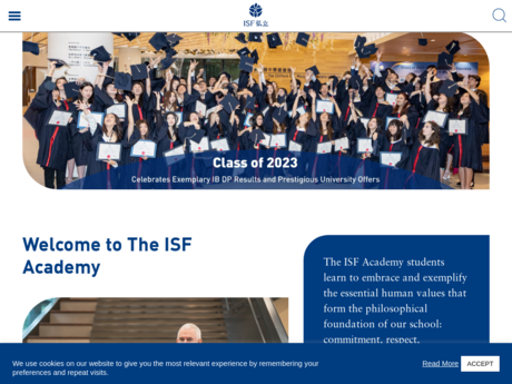 Website Screenshot of The Independent Schools Foundation Academy