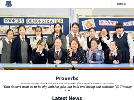 Website Screenshot of Christian Alliance Cheng Wing Gee College