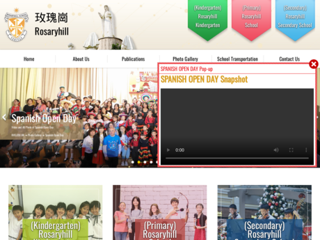 Website Screenshot of Rosaryhill Secondary School