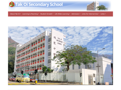 Website Screenshot of Tak Oi Secondary School