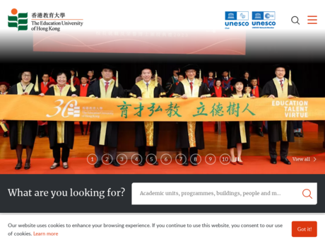 Website Screenshot of The Education University of Hong Kong
