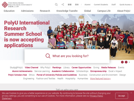 Website Screenshot of The Hong Kong Polytechnic University