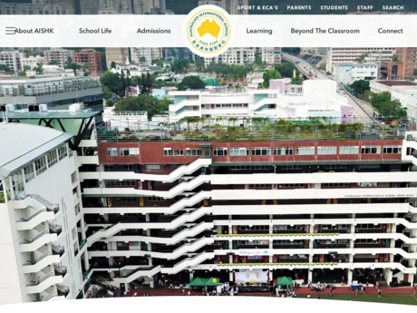Website Screenshot of Australian International School Hong Kong
