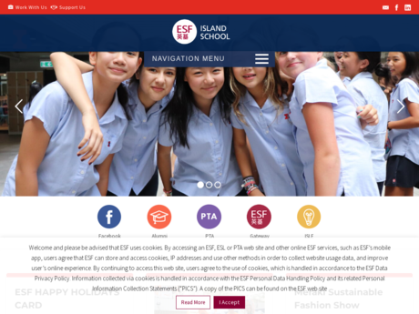 Website Screenshot of Island School