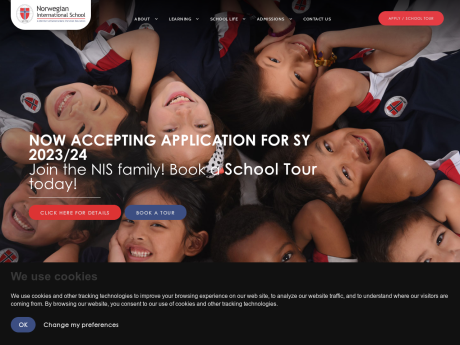 Website Screenshot of Norwegian International School