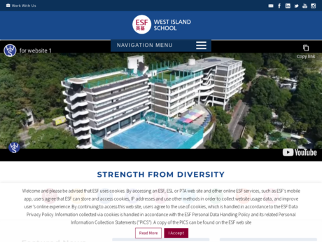 Website Screenshot of West Island School