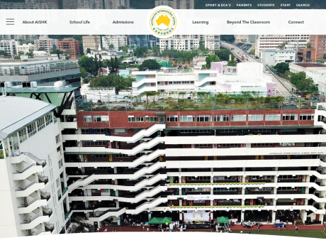 Website Screenshot of Australian International School Hong Kong