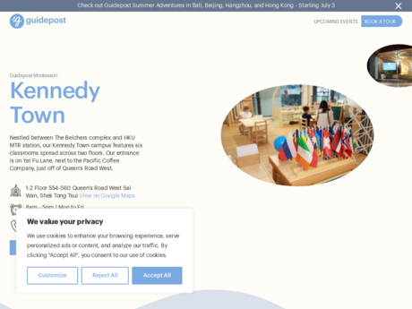 Website Screenshot of Guidepost Montessori International Kindergarten (Kennedy Town)