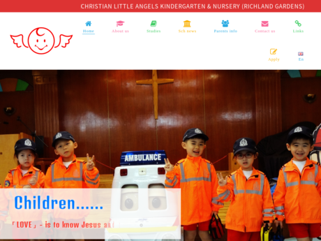 Website Screenshot of Christian Little Angel Kindergarten Richland Gardens
