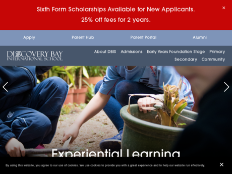 Website Screenshot of Discovery Bay International School