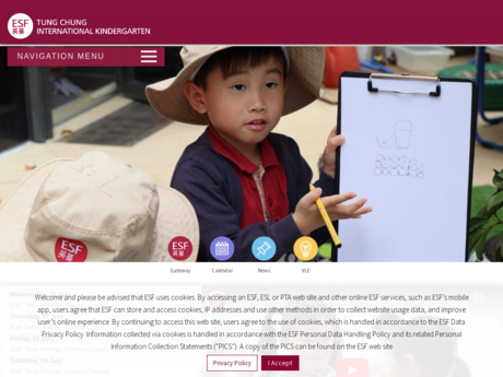 Website Screenshot of ESF International Kindergarten (Tung Chung)