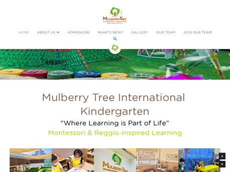 Website Screenshot of Mulberry Tree International Kindergarten