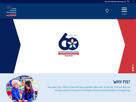 Website Screenshot of Lyc'ee Francais International (French International School)