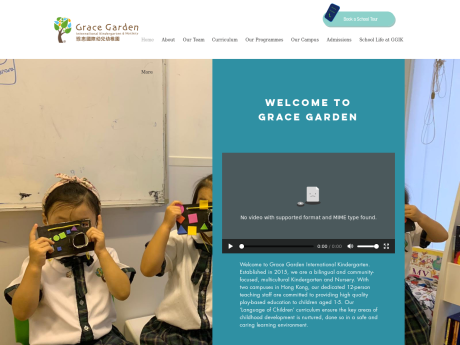 Website Screenshot of Grace Garden International Kindergarten (Lei King Wan)