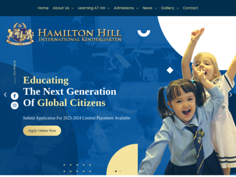 Website Screenshot of Hamilton Hill International Kindergarten