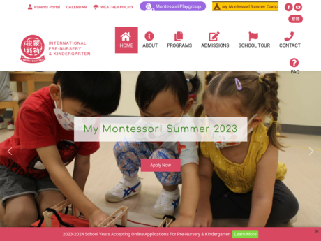 Website Screenshot of Island Children's Montessori Kindergarten (Tin Hau)