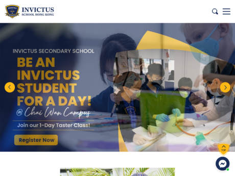 Website Screenshot of Invictus Kindergarten