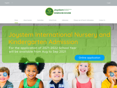 Website Screenshot of Joystem Kindergarten