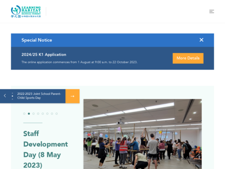 Website Screenshot of Learning Habitat Kindergarten (Chatham LV)
