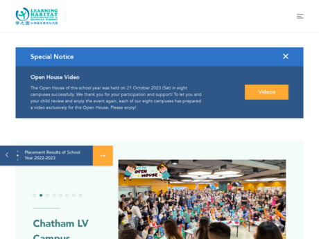 Website Screenshot of Learning Habitat Kindergarten (Olympic)