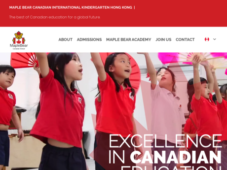 Website Screenshot of Maple Bear Canadian International Kindergarten Hong Kong