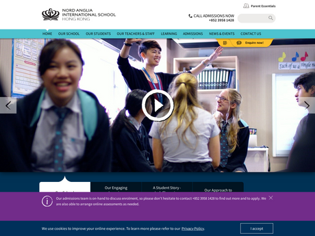 Website Screenshot of Nord Anglia International Pre-school (Sai Kung)