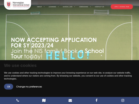 Website Screenshot of Norwegian International School
