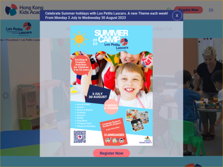Website Screenshot of Les Petits Lascars International Kindergarten (Central)