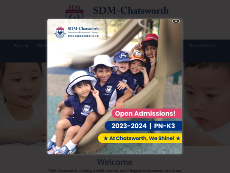 Website Screenshot of SDM-Chatsworth International Kindergarten (Boundary Street)