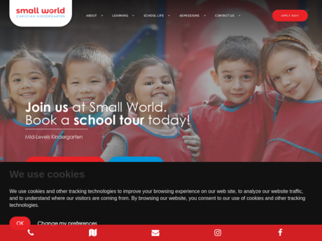 Website Screenshot of Small World Christian Kindergarten