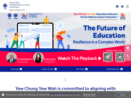 Website Screenshot of Yew Chung International Children's House (Waterloo)