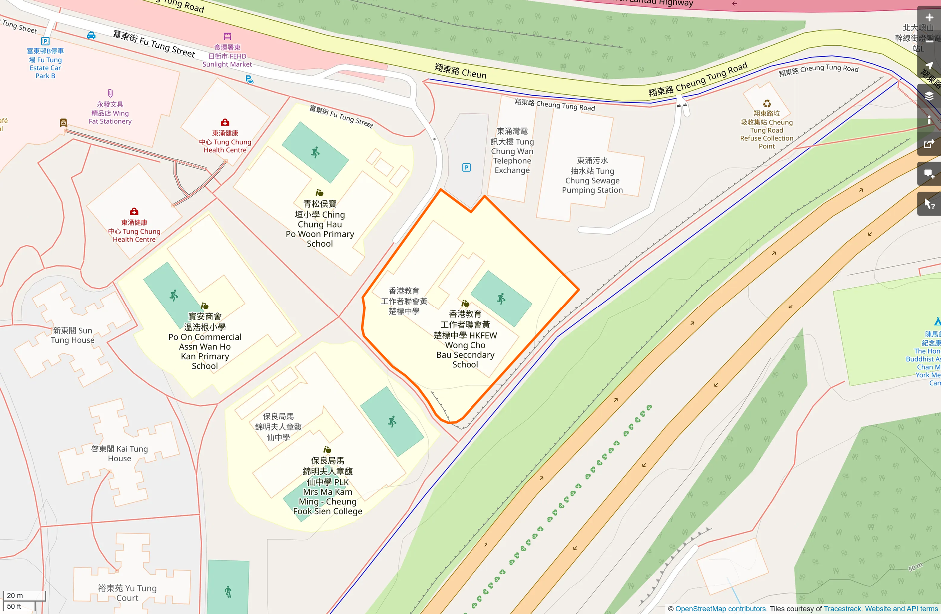 OSM: 黃楚標中學 HKFEW Wong Cho Bau Secondary School