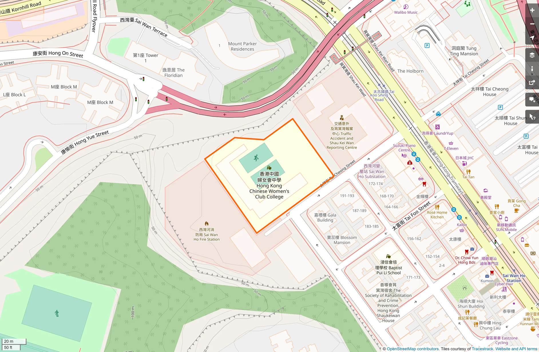 OSM: 香港中國婦女會中學 Hong Kong Chinese Women's Club College