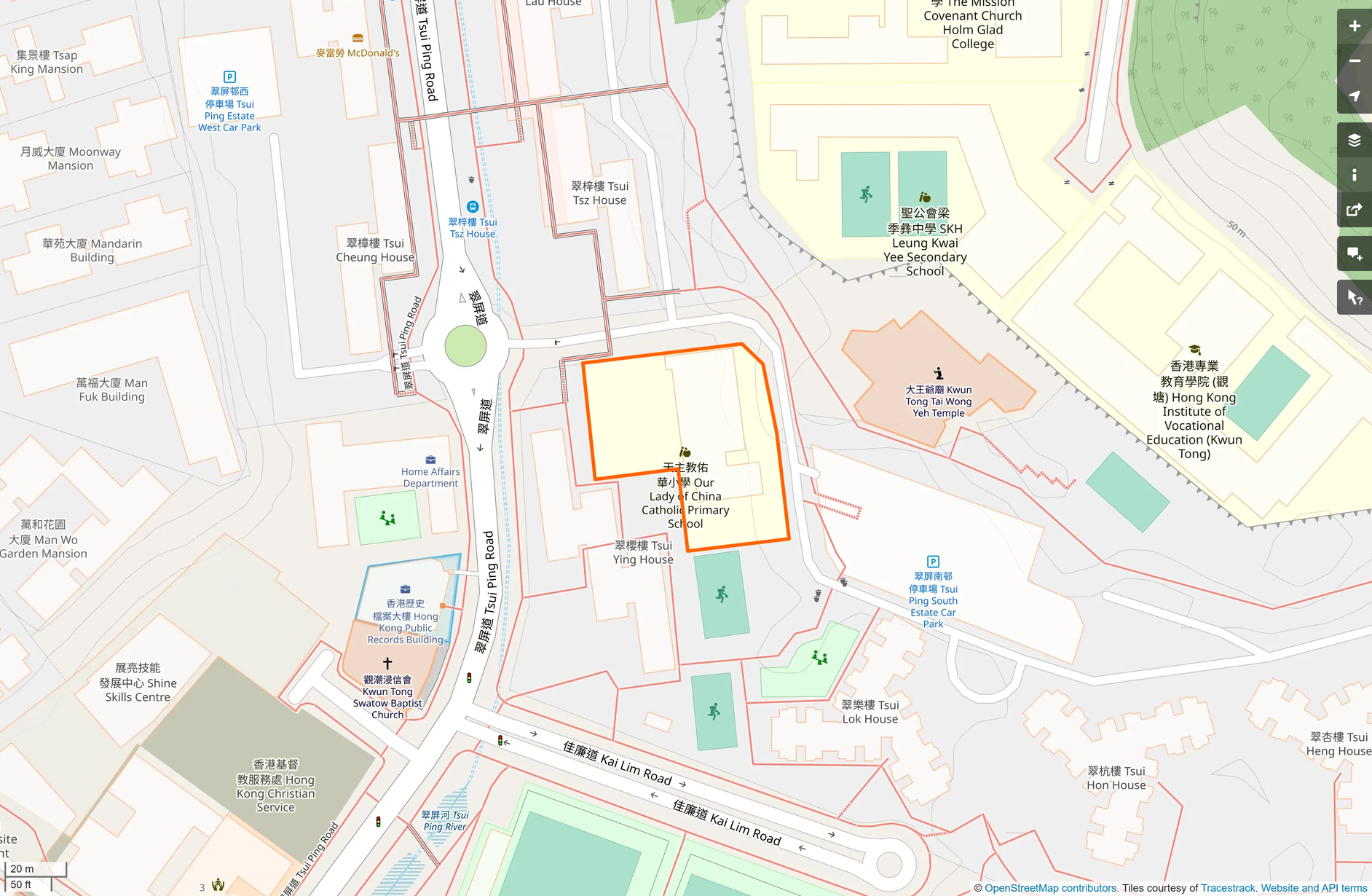 OSM: 天主教佑華小學 Our Lady Of China Catholic Primary School