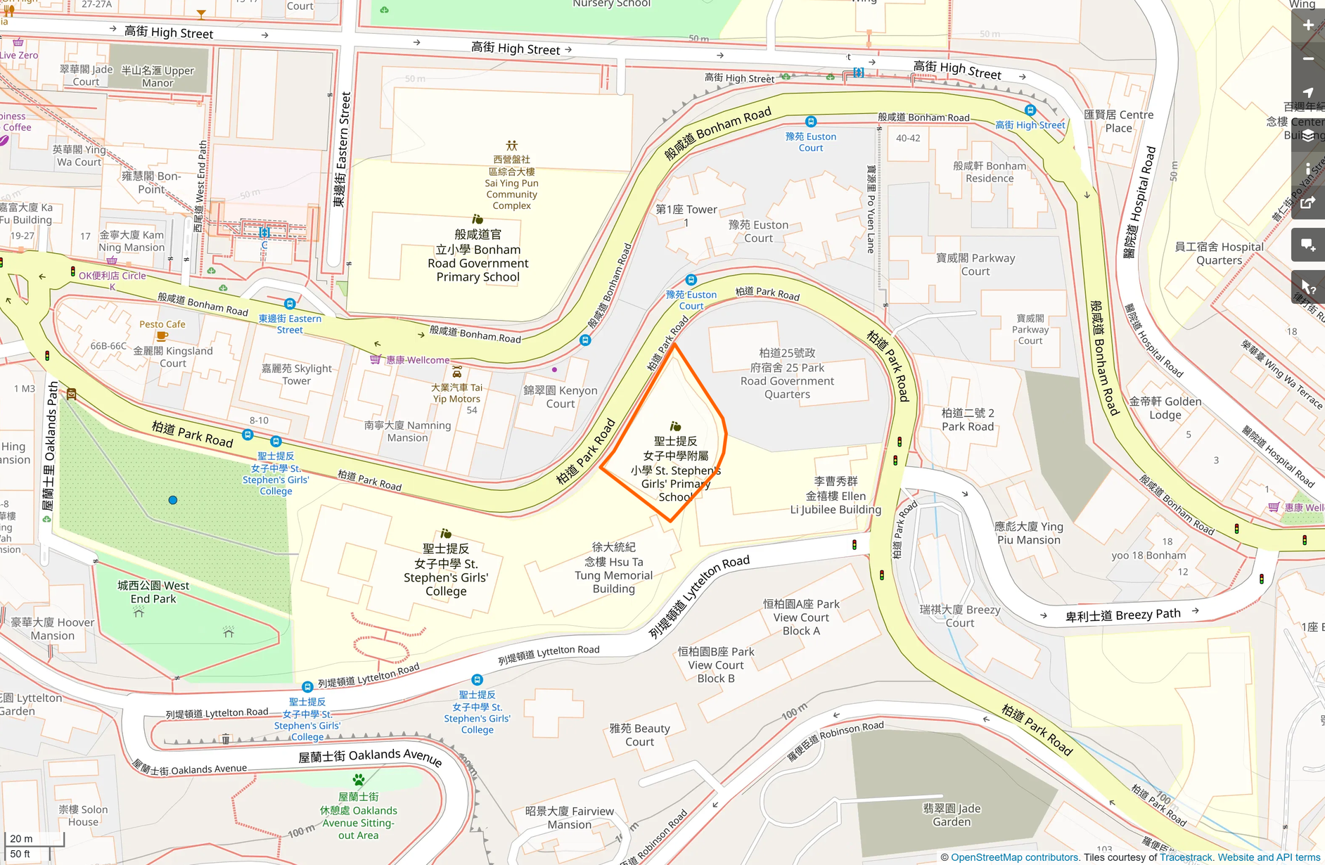 OSM: 聖士提反女子中學附屬小學 St. Stephen's Girls' Primary School