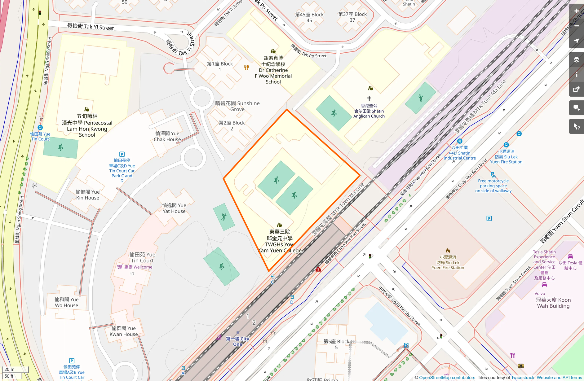 OSM: 東華三院邱金元中學 TWGHs Yow Kam Yuen College