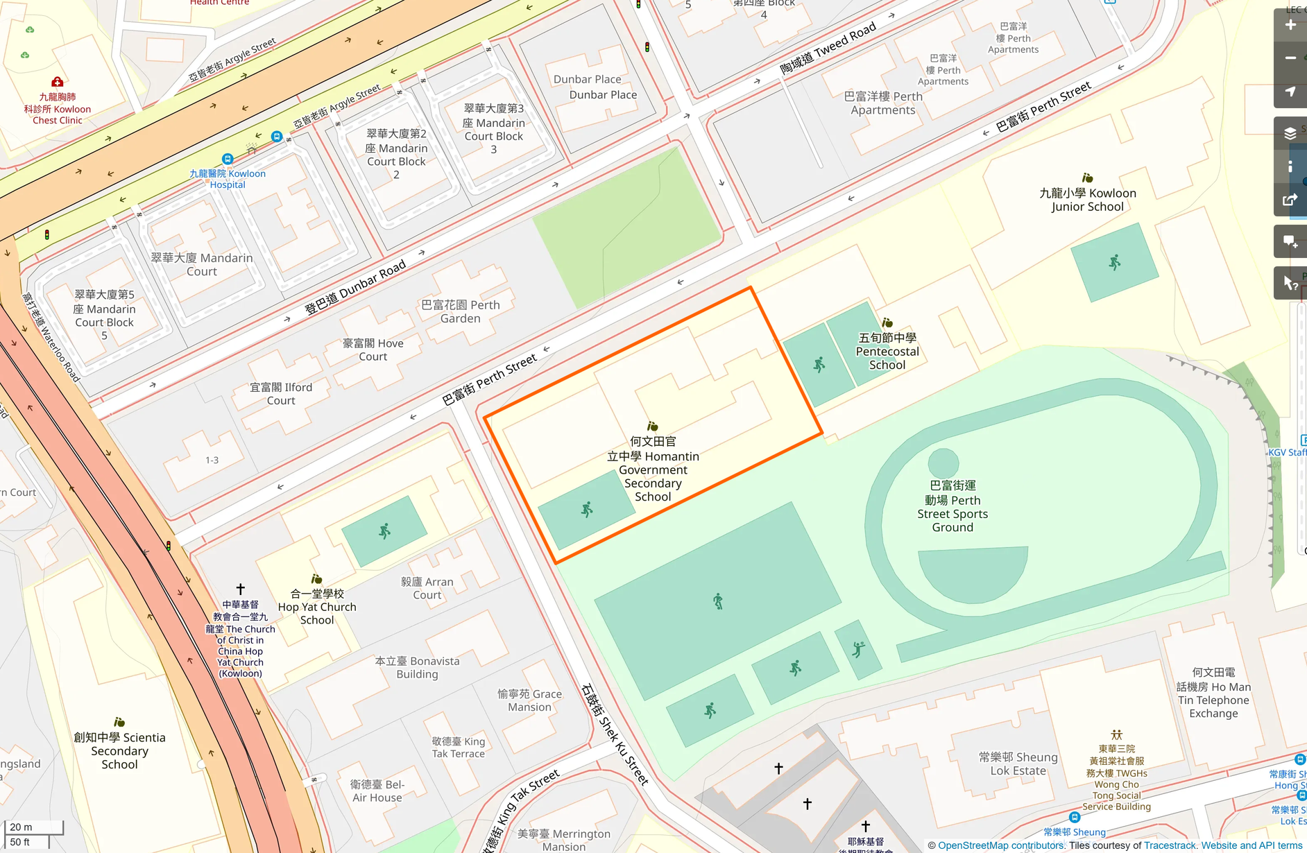 OSM: 何文田官立中學 Homantin Government Secondary School